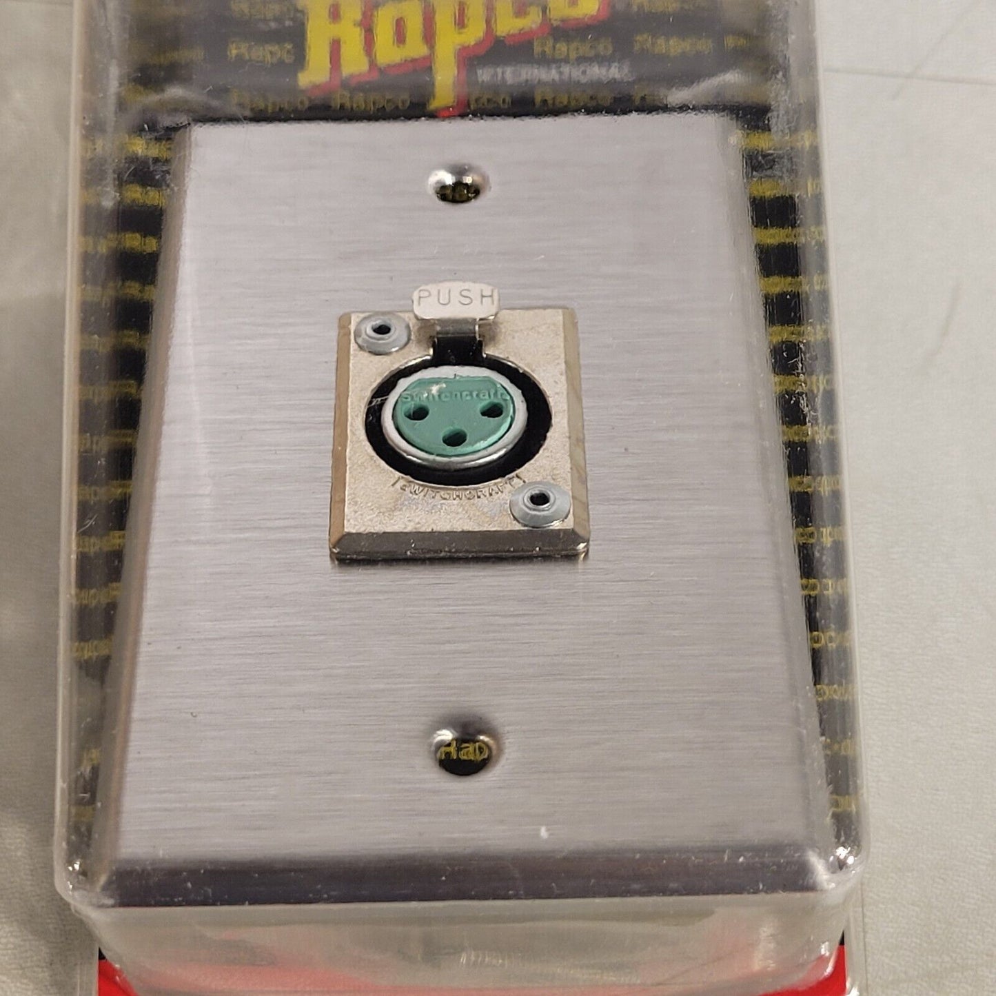 Rapco SP1-DFS Single Gang Plate D3F XLR 3-Pin Stainless Wall Plate Switchcraft