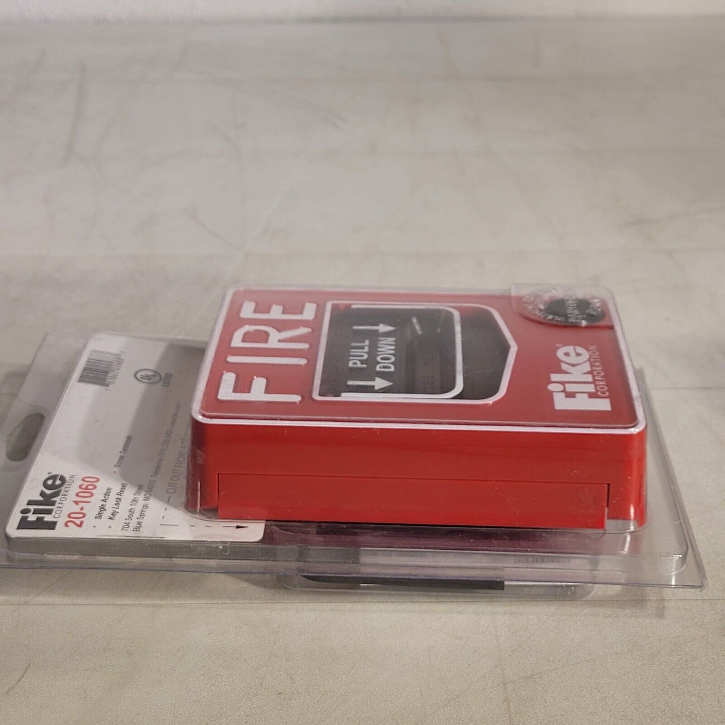 Fike 20-1060 Fire Manual Pull Station Key Lock Reset Single Action Red