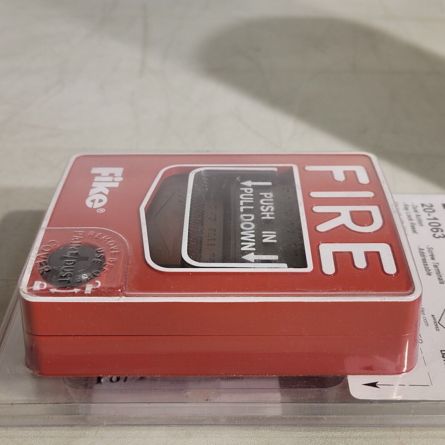 Fike 20-1063 Fire Manual Pull Station Dual Acction Adressable Key Lock Reset