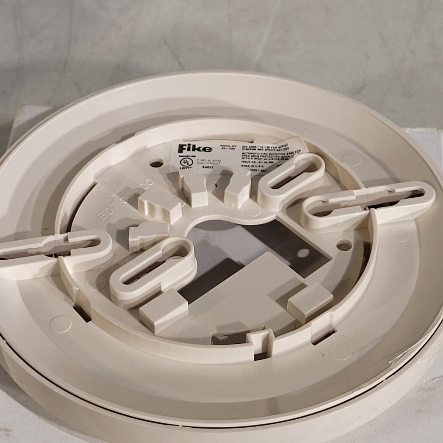 Fike 63-1054 Automatic Fire Detector 6" Base For Open Area Protection