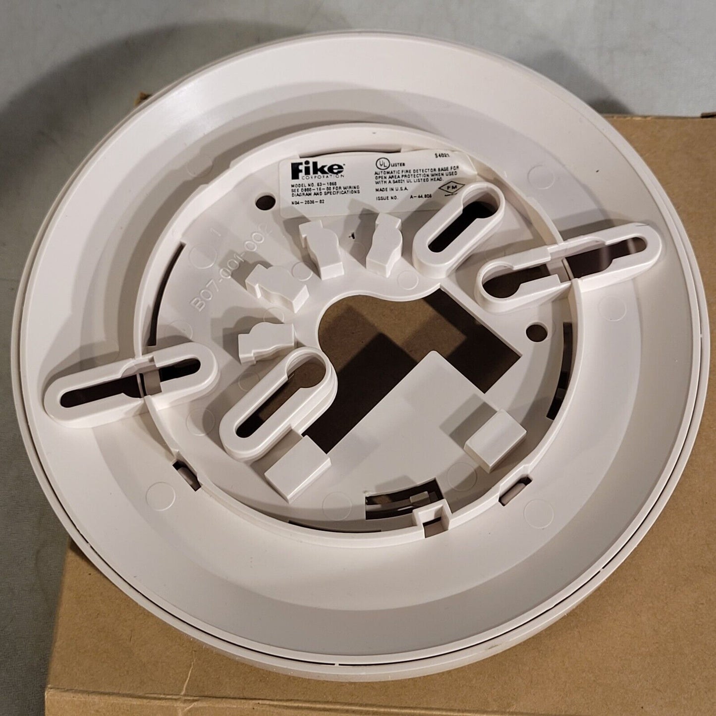 Fike 63-1060 Automatic Fire Detector 6" Base For Open Area Protection
