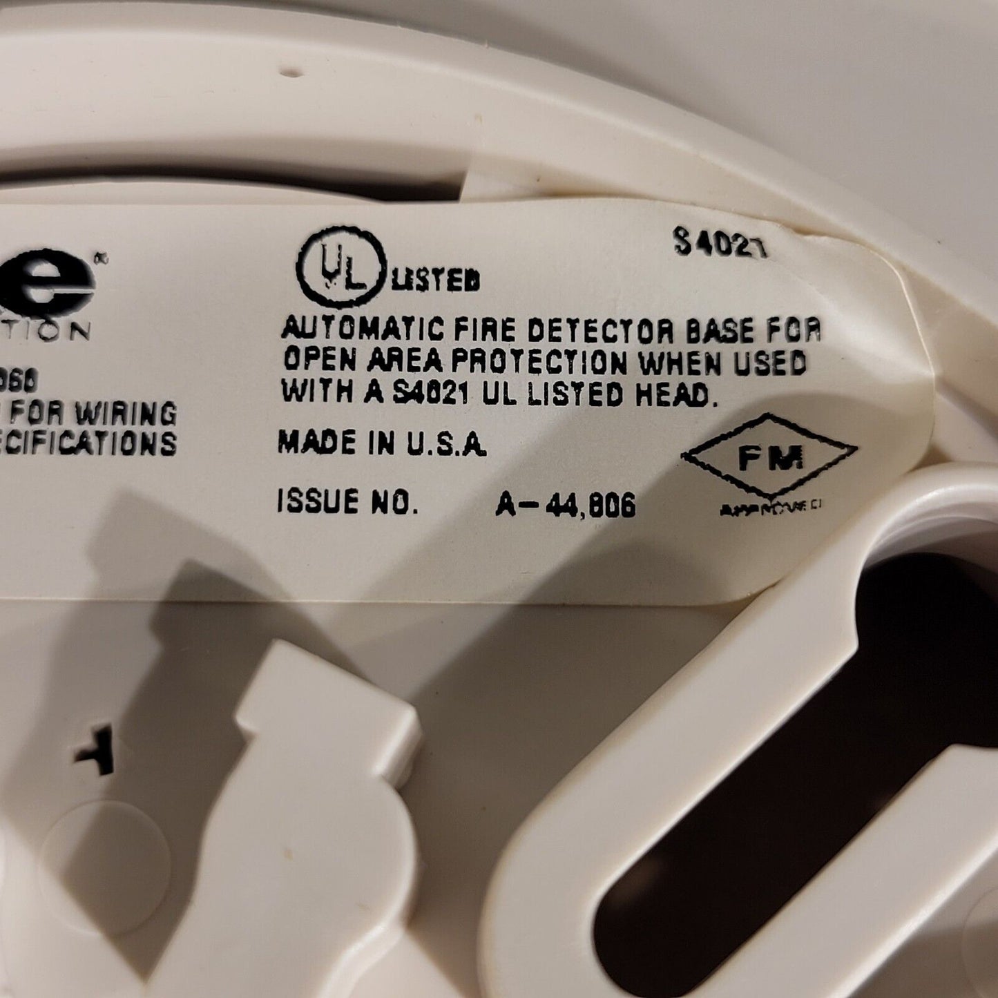 Fike 63-1060 Automatic Fire Detector 6" Base For Open Area Protection