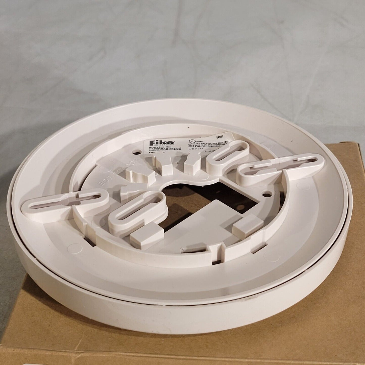 Fike 63-1060 Automatic Fire Detector 6" Base For Open Area Protection
