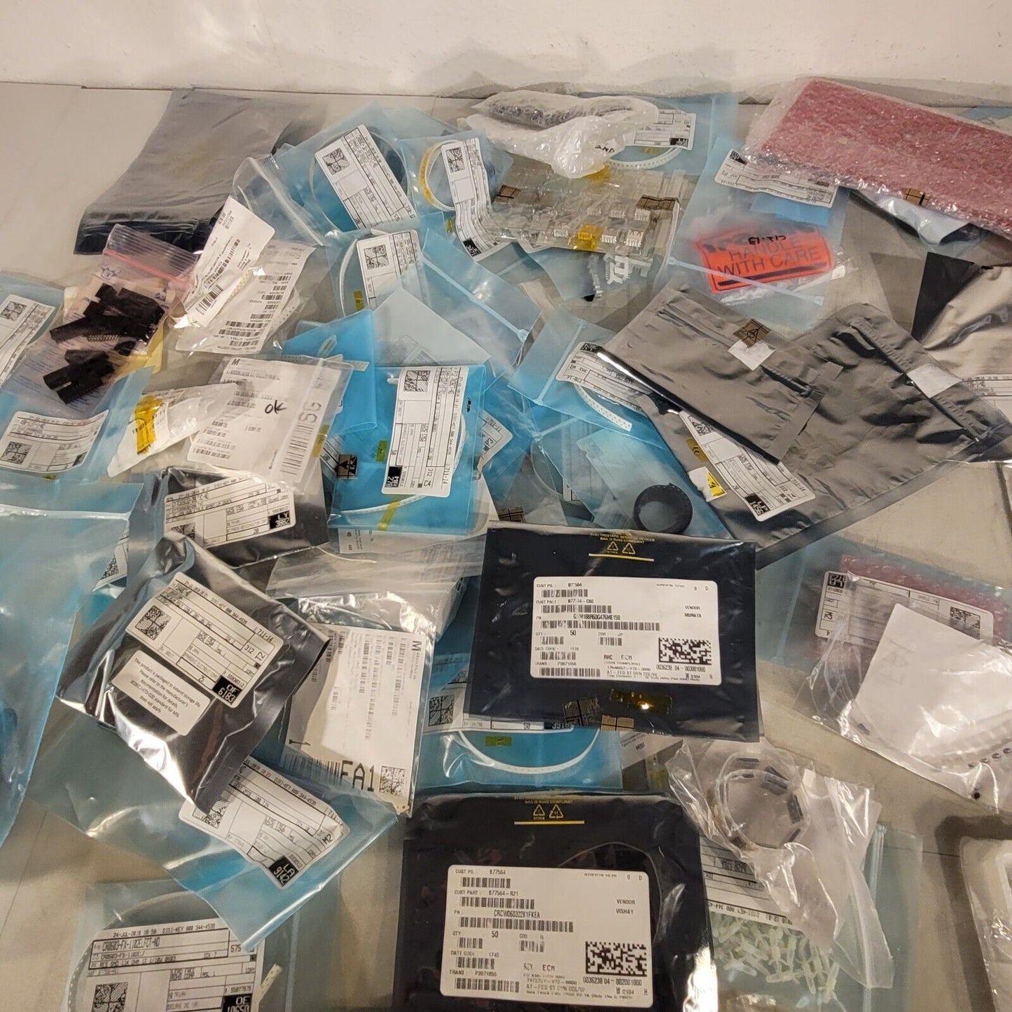 Large Lot of SMT Circuit Components Capacitors Resistors Reel Film