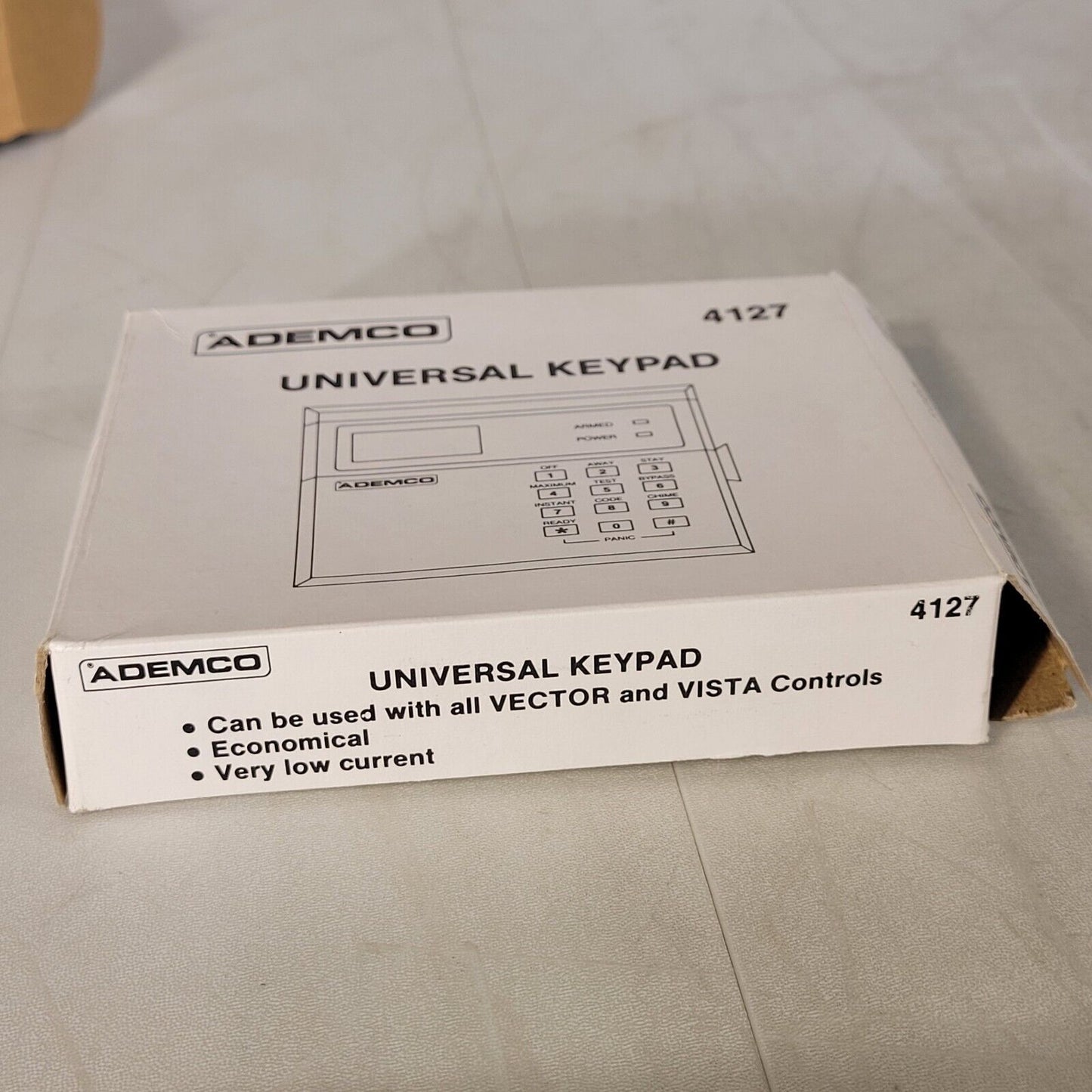 Ademco 4127 Console Security Alarm Device Universal Keypad Missing Back Mounting