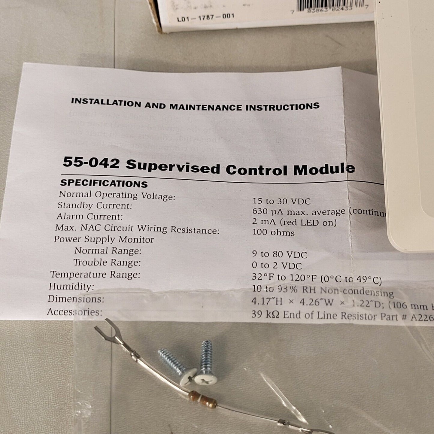 Fike 55-042 Supervised Control Module For Indoor Dry Applications Off White