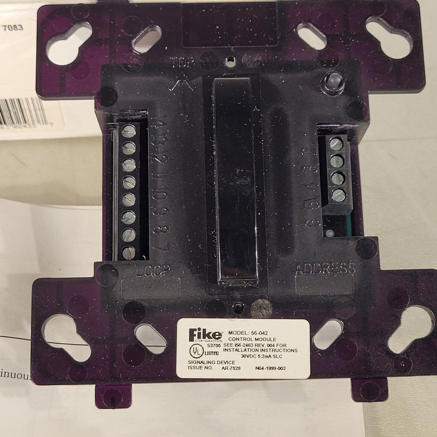 Fike 55-042 Supervised Control Module For Indoor Dry Applications Off White