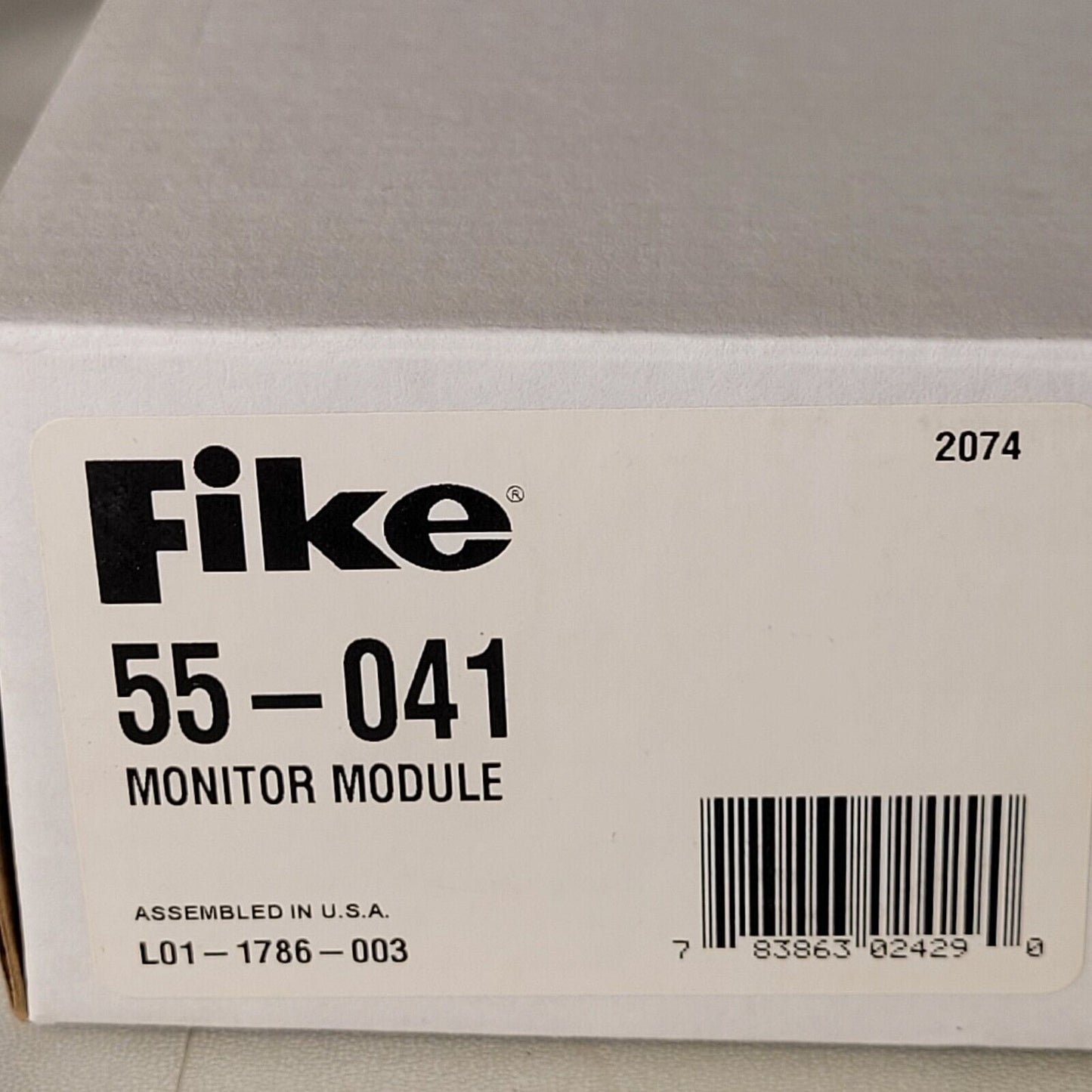Fike 55-041 Monitor Module For Indoor Dry Applications Non-isolator Off White