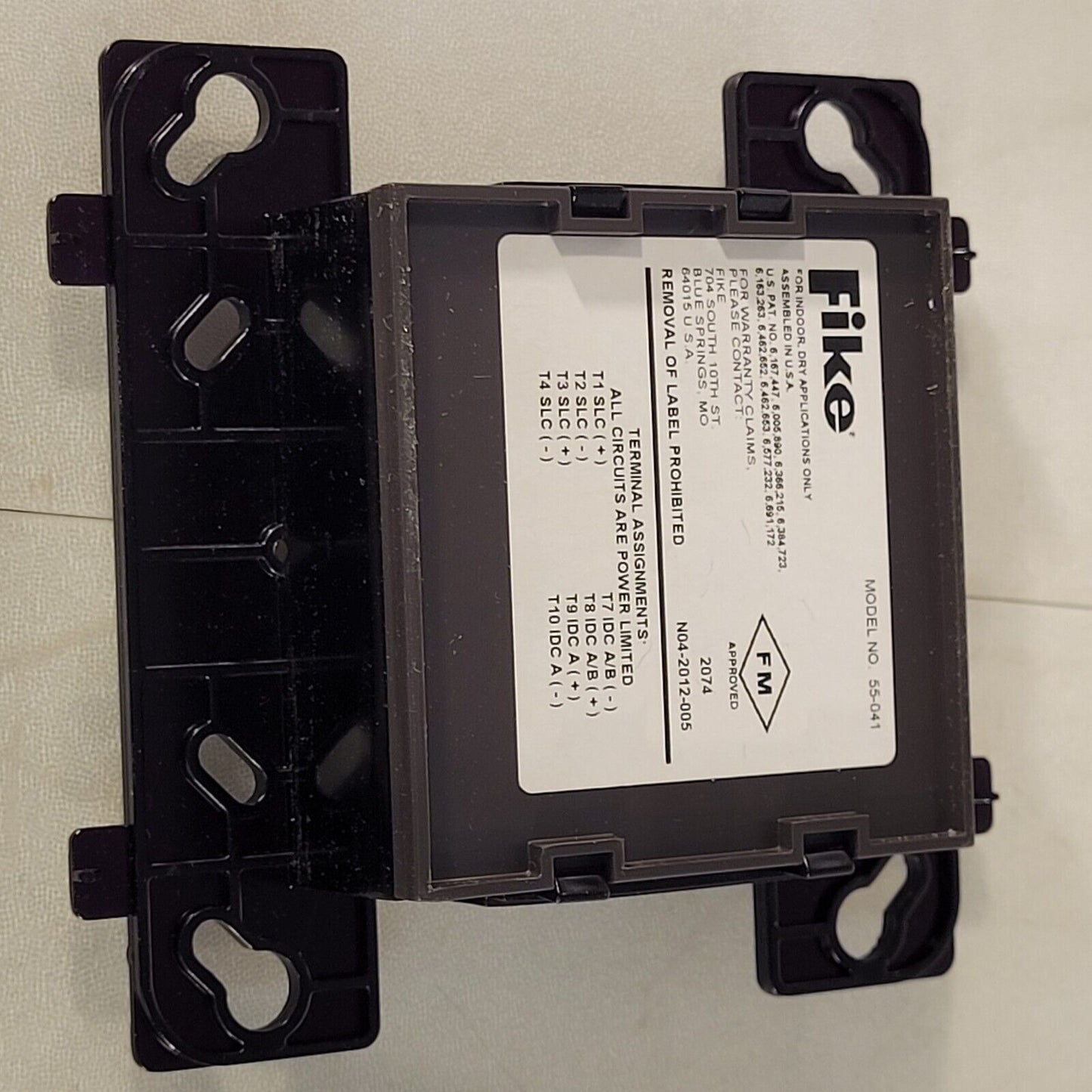 Fike 55-041 Monitor Module For Indoor Dry Applications Non-isolator Off White