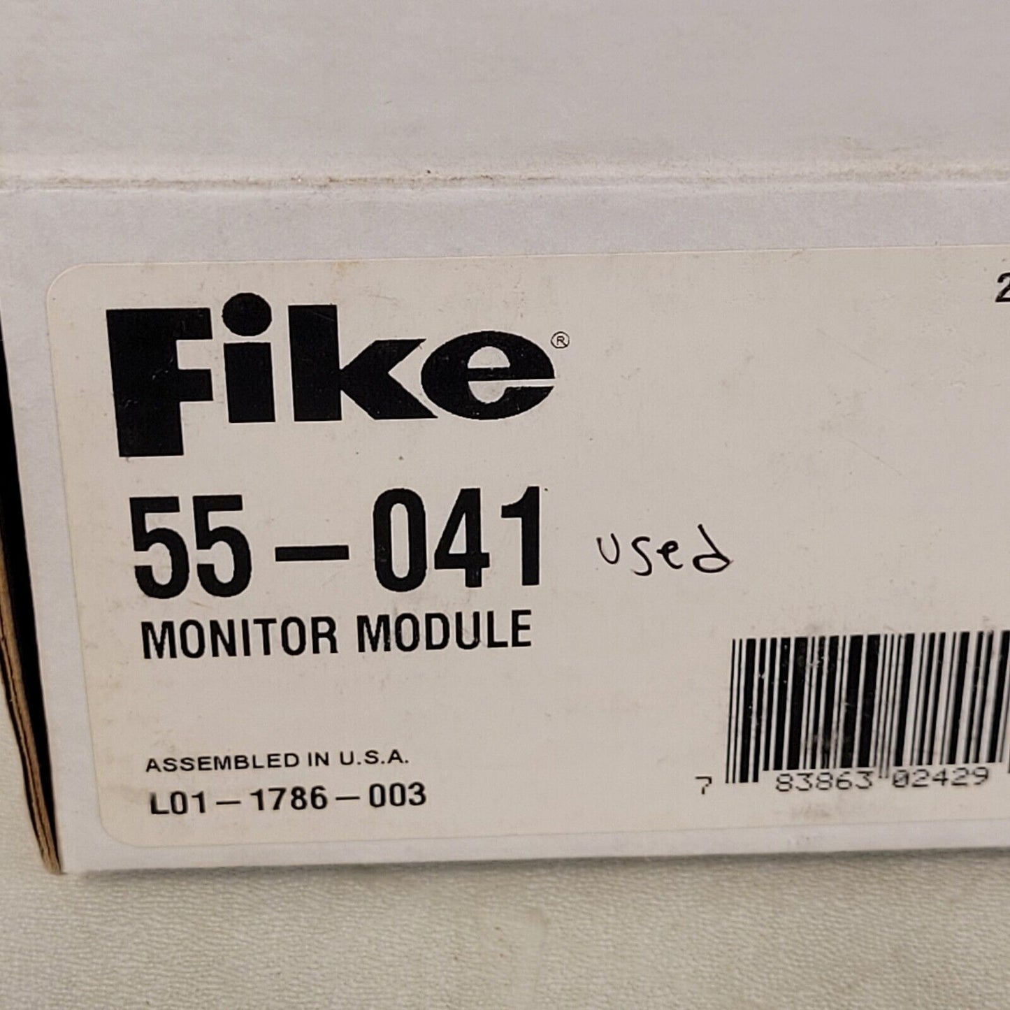 Fike 55-041 Monitor Module For Indoor Dry Applications Non-isolator Off White