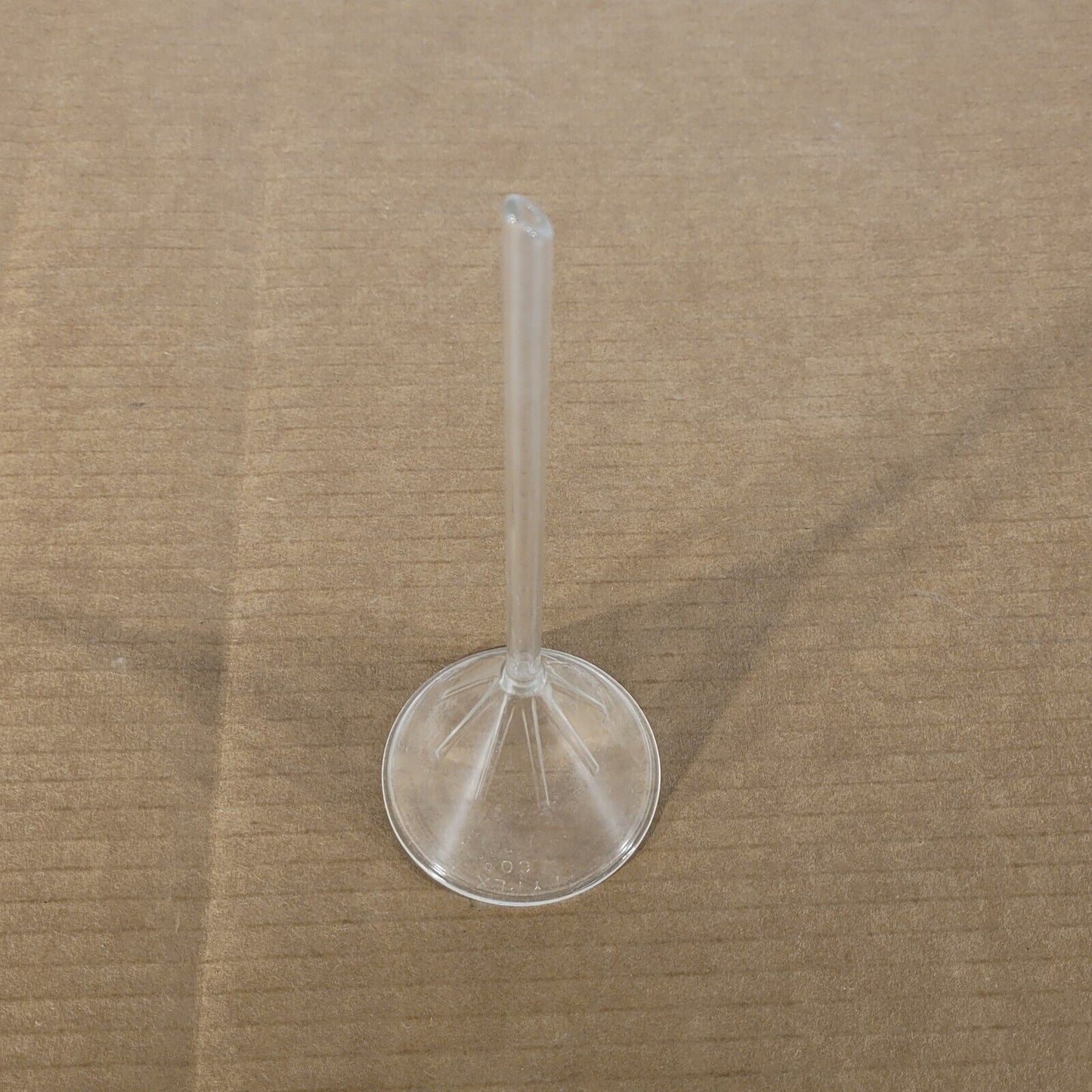 Corning 6140-65 PYREX Plain 65mm Diameter 60° Angle Funnel with Long Narrow Stem