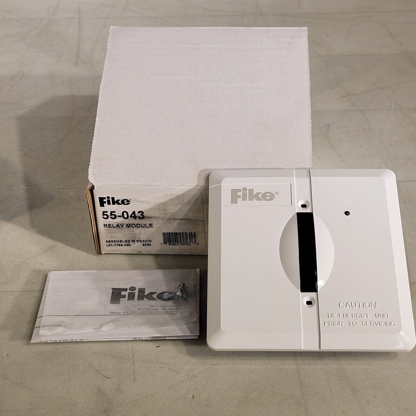 Fike 55-043 Relay Module Non-isolator LED Satus Indicator Bright White Plate
