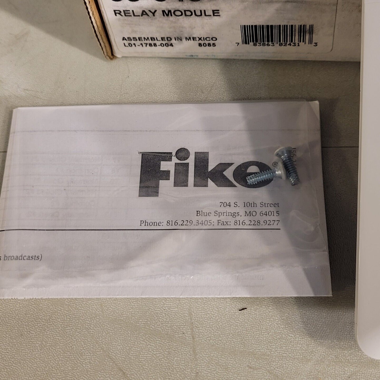 Fike 55-043 Relay Module Non-isolator LED Satus Indicator Bright White Plate