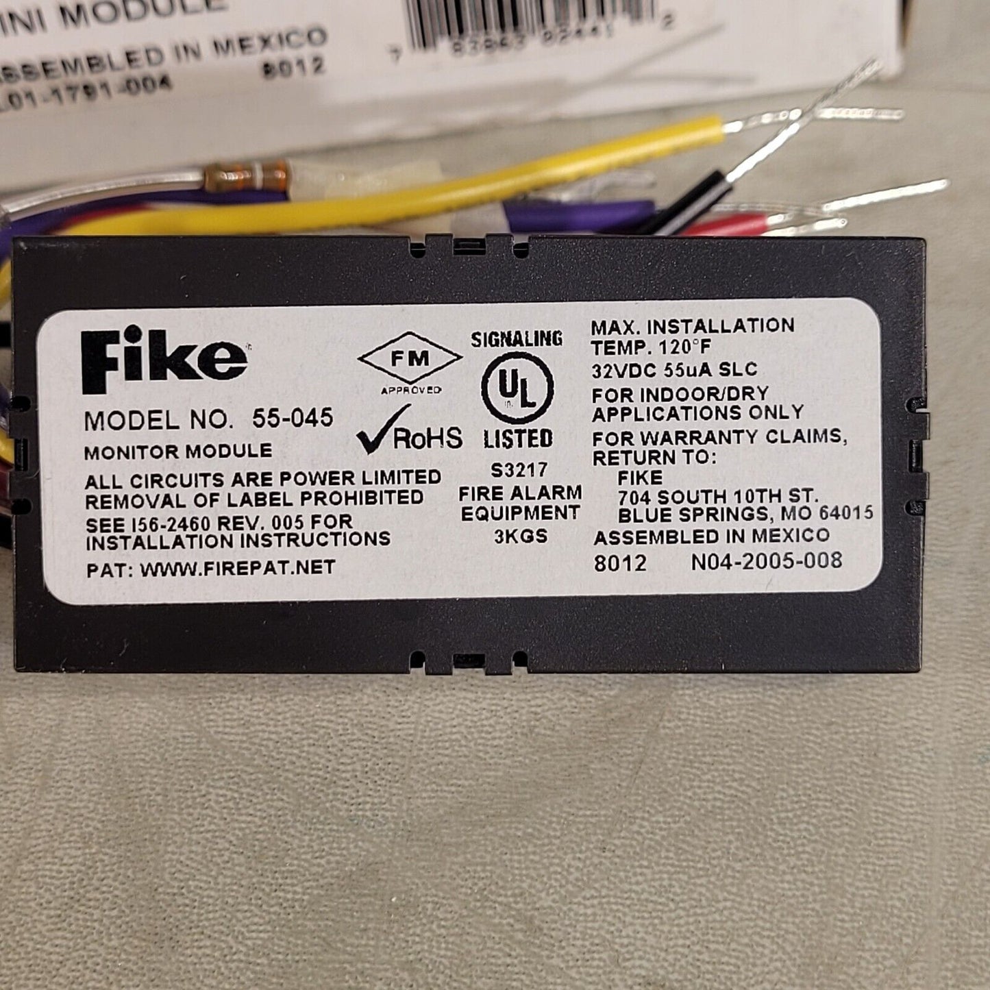 Fike 55-045 Mini Module Non-isolator For Indoor Dry Applications