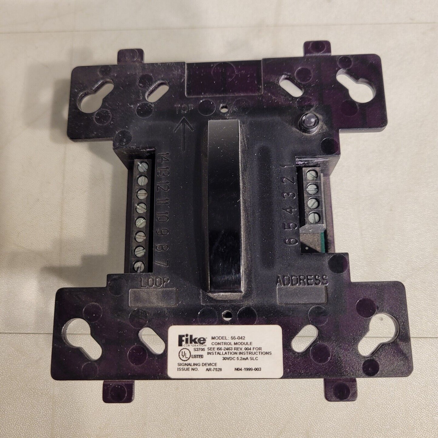 Fike 55-042 Supervised Control Module For Indoor Dry Applications Off White