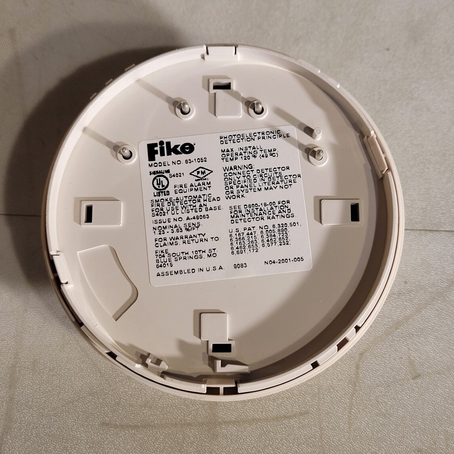 Fike 63-1052 Intelligent Photo Photoelectric Smoke Detector