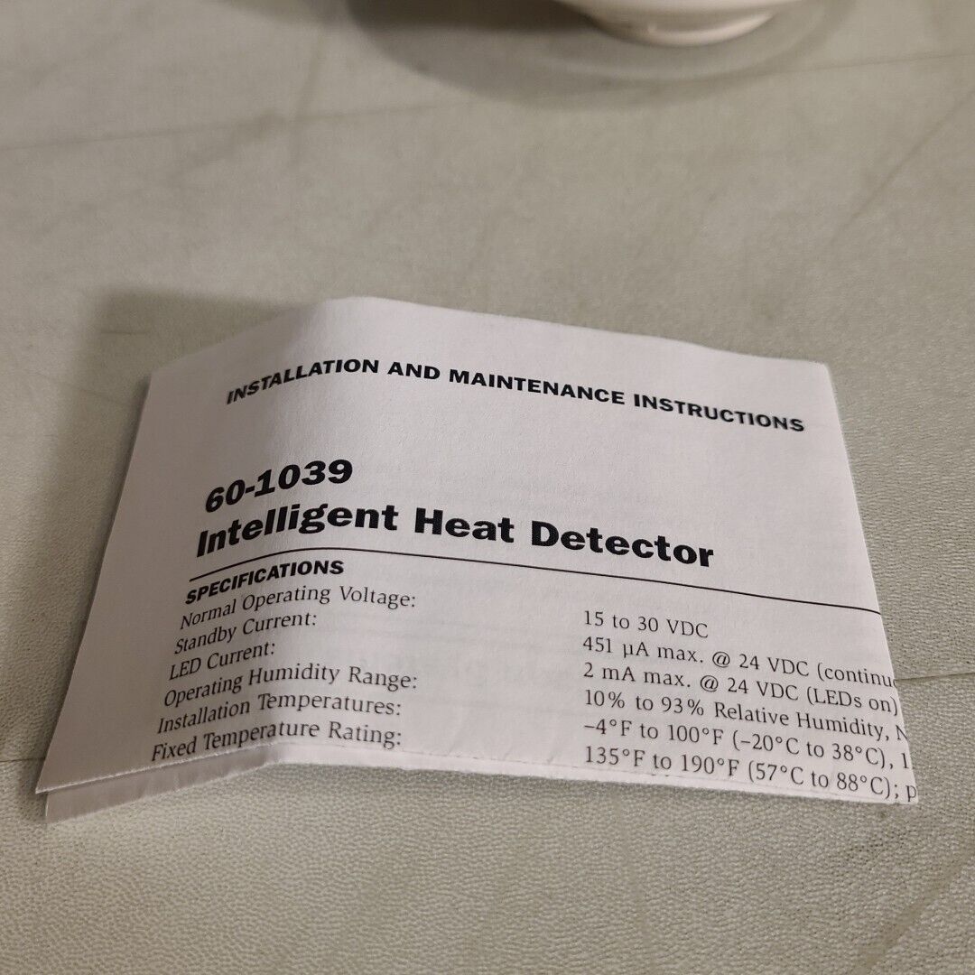 Fike 60-1039 Intelligent Heat Detector 78386024443