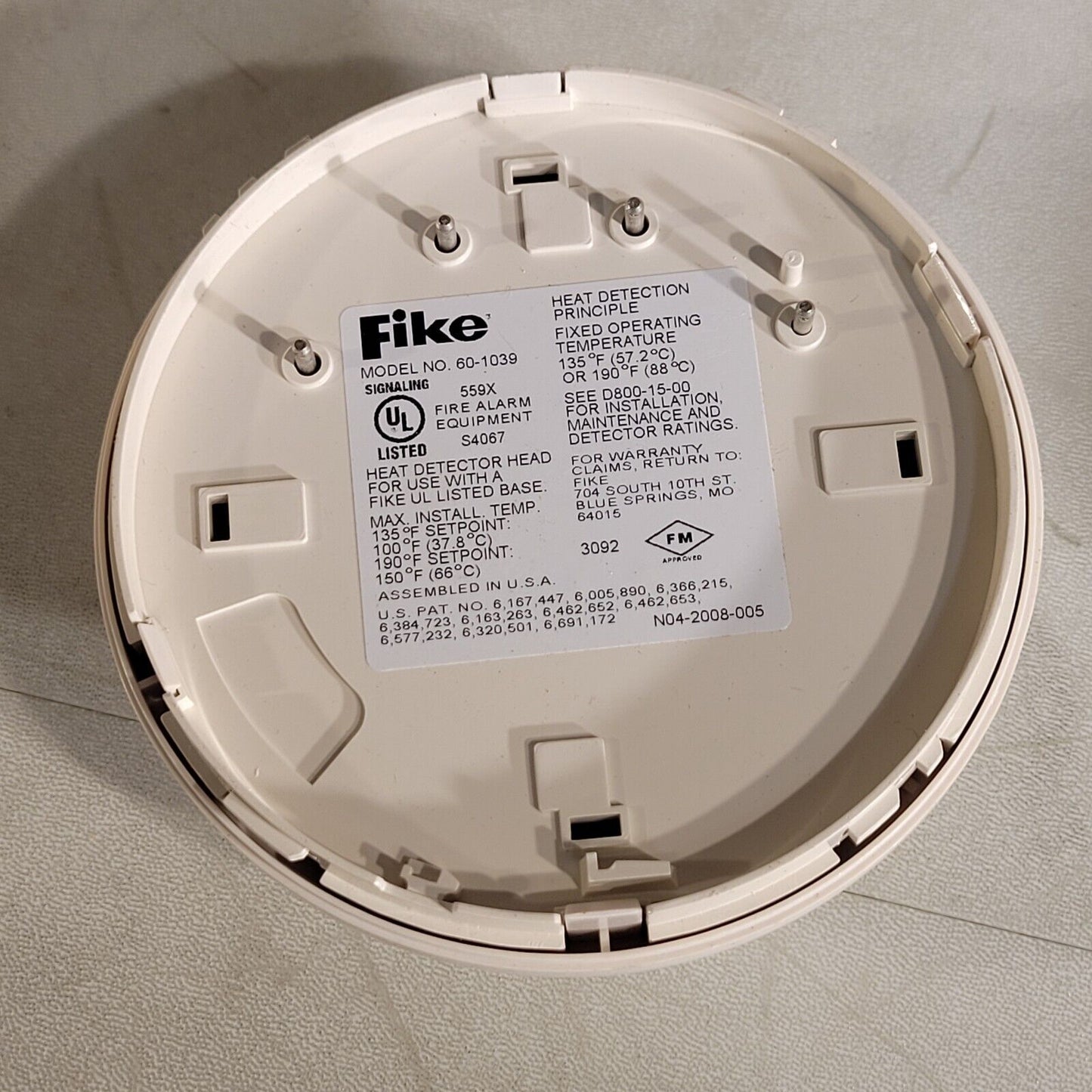 Fike 60-1039 Intelligent Heat Detector 78386024443