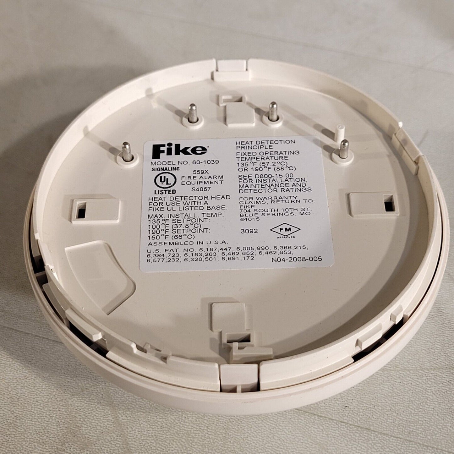 Fike 60-1039 Intelligent Heat Detector 78386024443