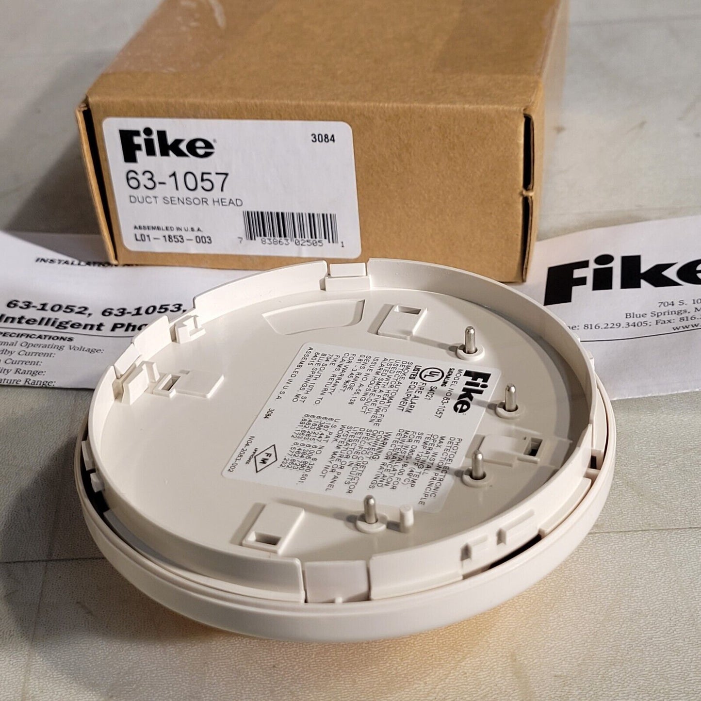 Fike 63-1057 Duct Sensor Head Intelligent Photoelectric Smoke Detector