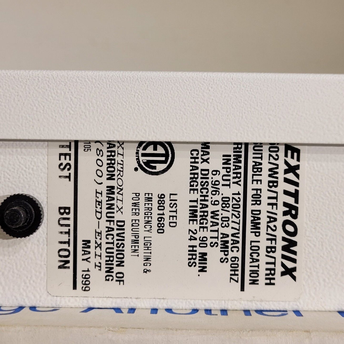 Exitronix 602/WB/TF/A2/FB/TRH/WH LED Exit Sign Suitable For Damp Locations