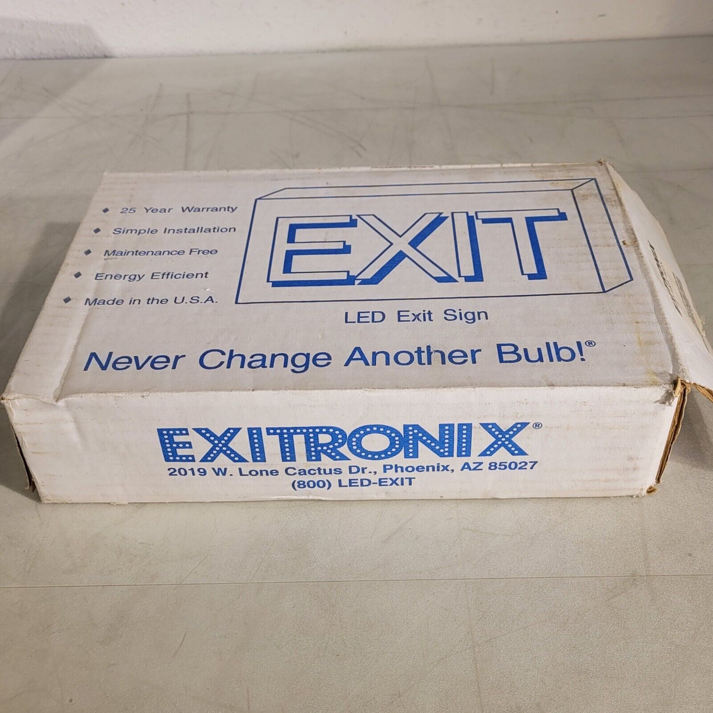 Exitronix 602/WB/TF/A2/FB/TRH/WH LED Exit Sign Suitable For Damp Locations