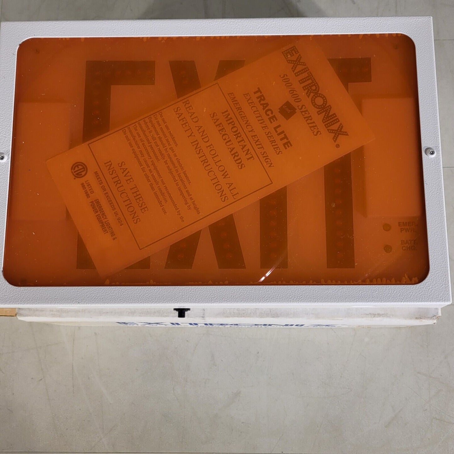 Exitronix 602/WB/TF/A1/FB/TRH/WH LED Exit Sign Suitable For Damp Locations