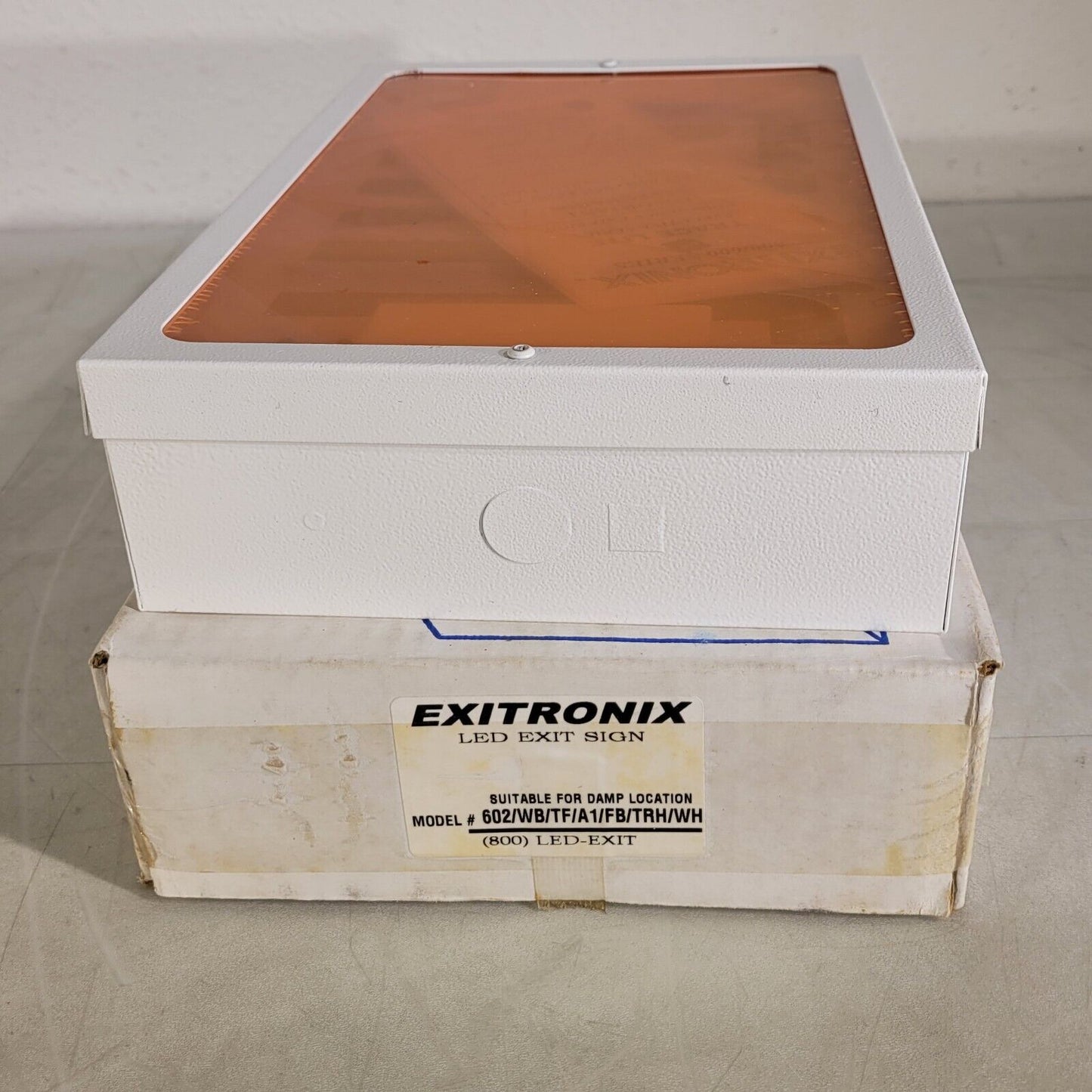 Exitronix 602/WB/TF/A1/FB/TRH/WH LED Exit Sign Suitable For Damp Locations