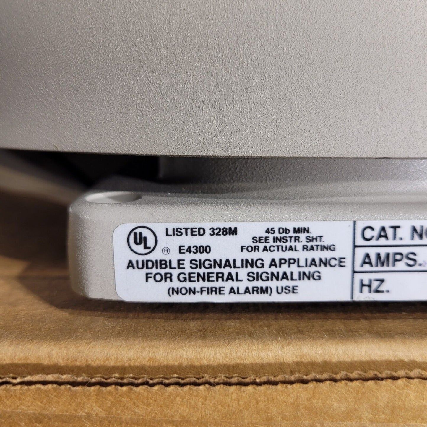Faraday 4431B-10-15-120-60 Alarm Bell Vibrating w/ 10" Gong 45dB Min Gray