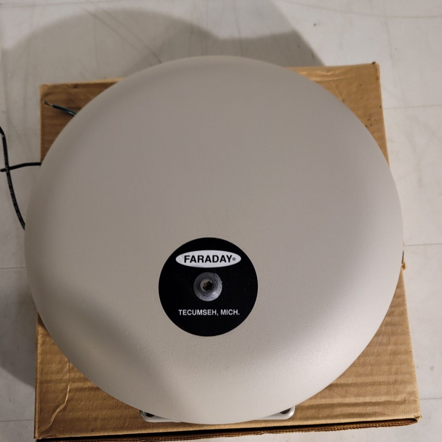 Faraday 4431B-10-15-120-60 Alarm Bell Vibrating w/ 10" Gong 45dB Min Gray