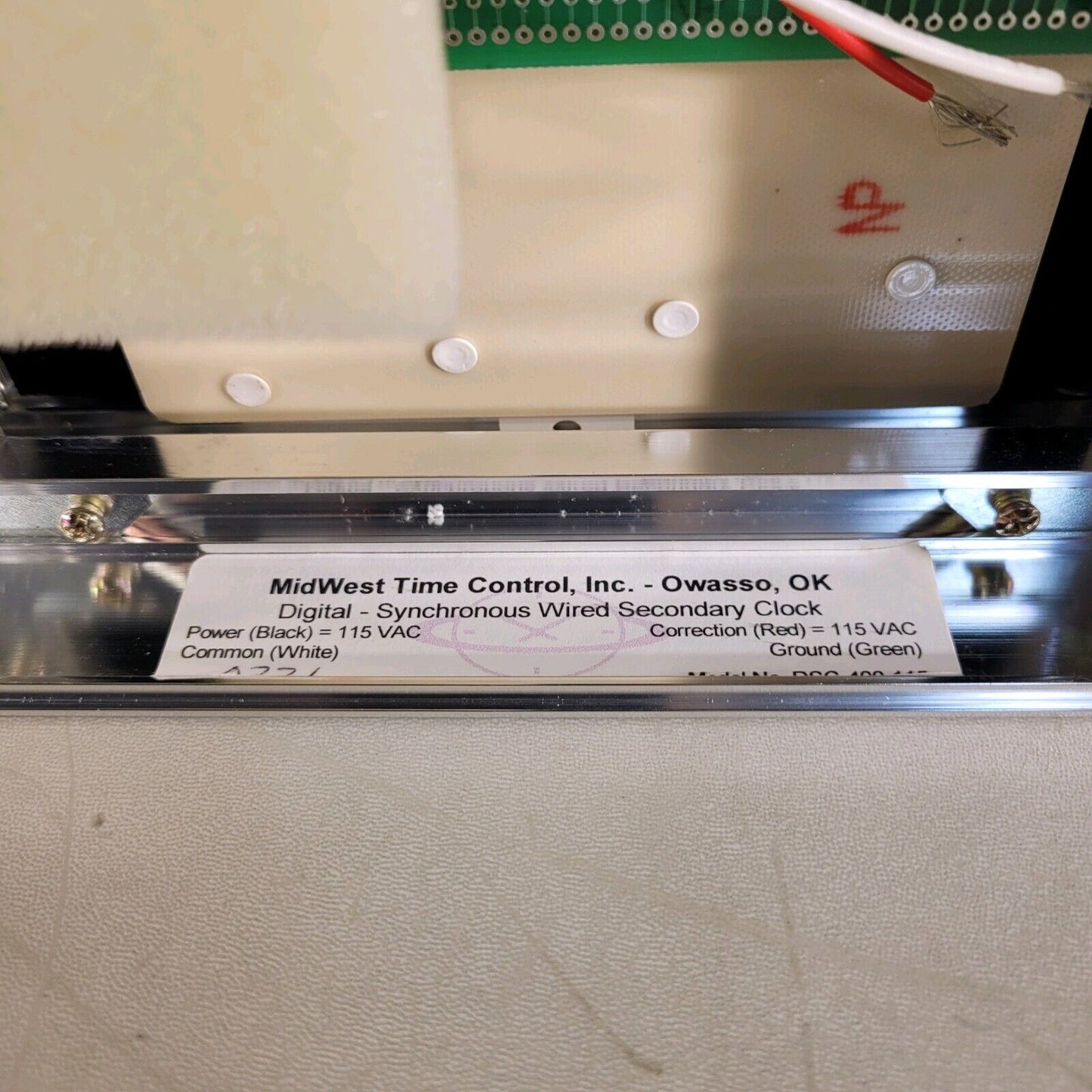 Vintage Midwest Time Control DSC-400-115 Digital Wall Clock