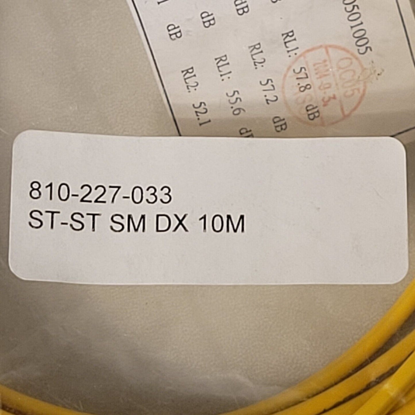 Duplex E238720 ST/UPC to ST/UPC Armored Singlemode Fiber Optic Cable 10m