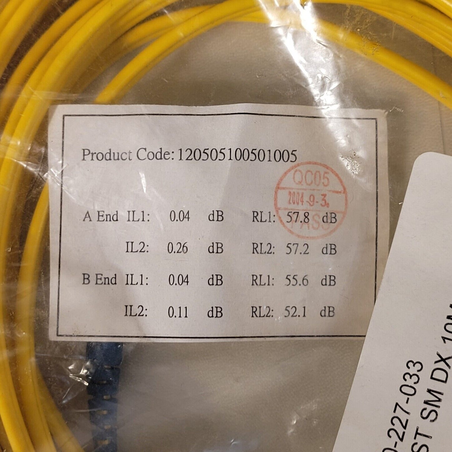 Duplex E238720 ST/UPC to ST/UPC Armored Singlemode Fiber Optic Cable 10m