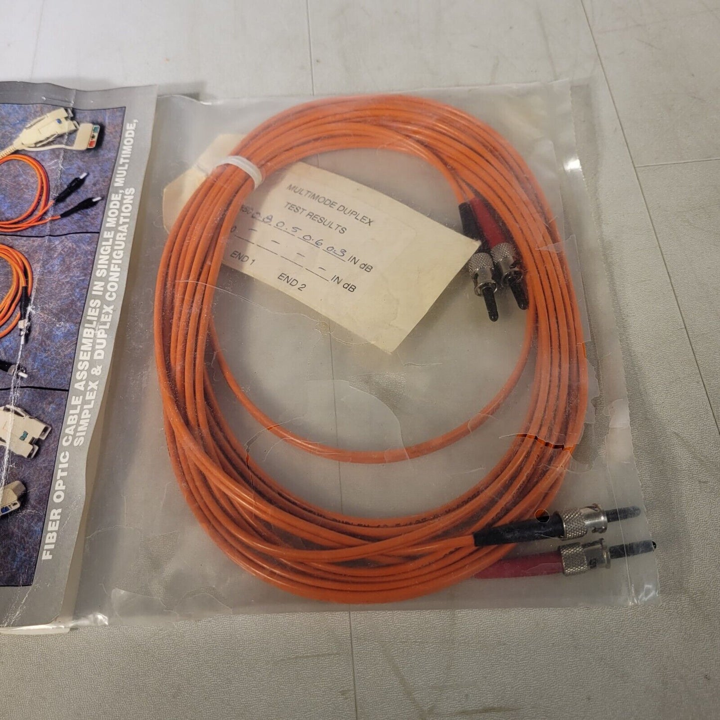 AWC ST-STD-M-5-C-OR-ADI Fiber Optic Cable Assemblies Cord 16ft A7057