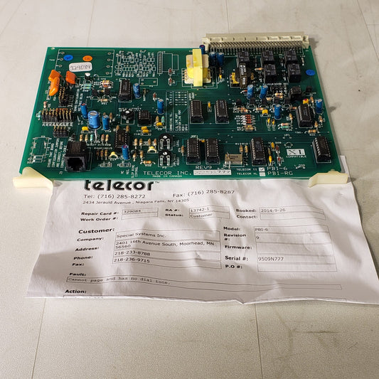 Telecor II PBI-6 Rev 9 Plug In Module XL Control Board