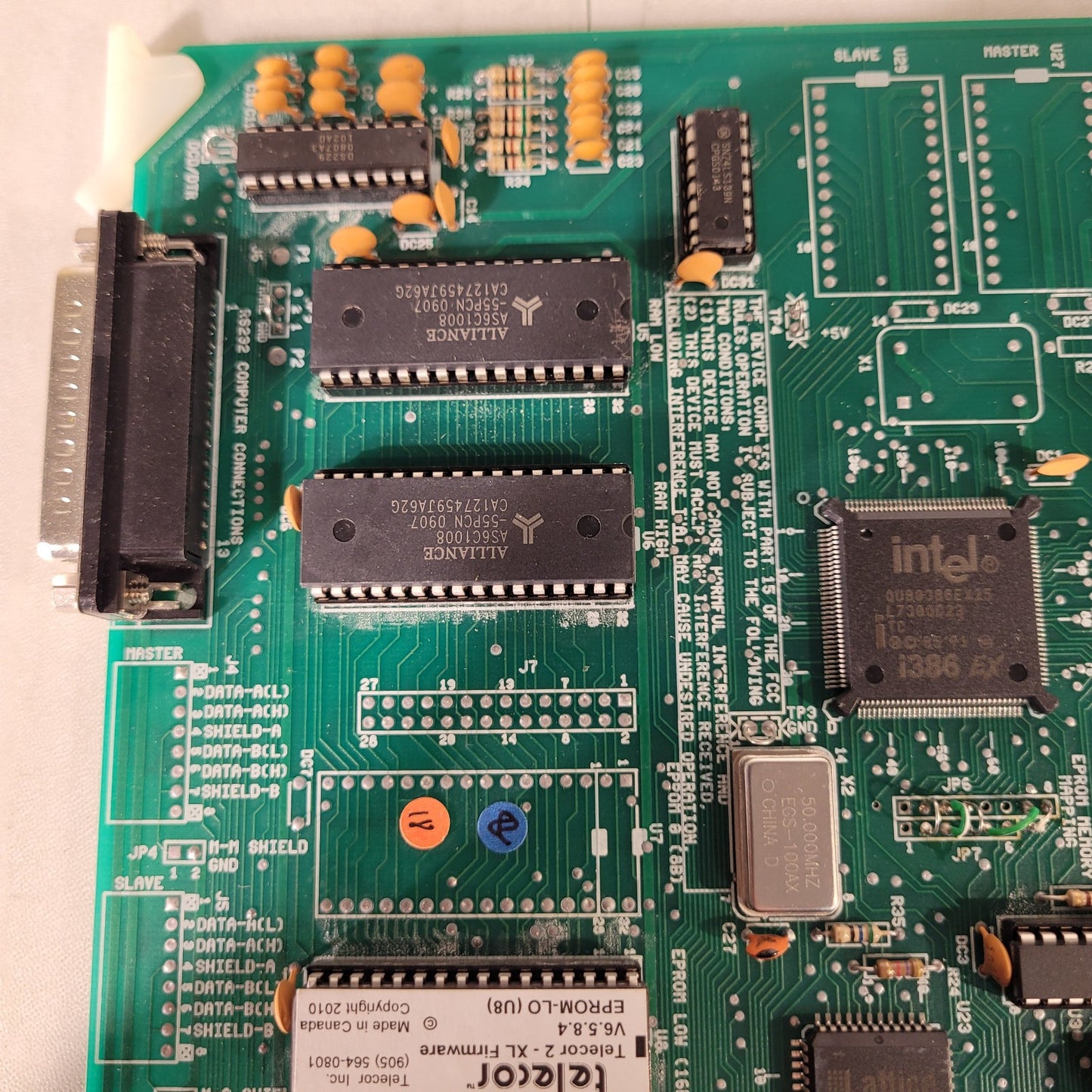 Telecor CPU-3-XL-MA Rev 1 Plug In Module XL Compatible File T2-85 Control Board