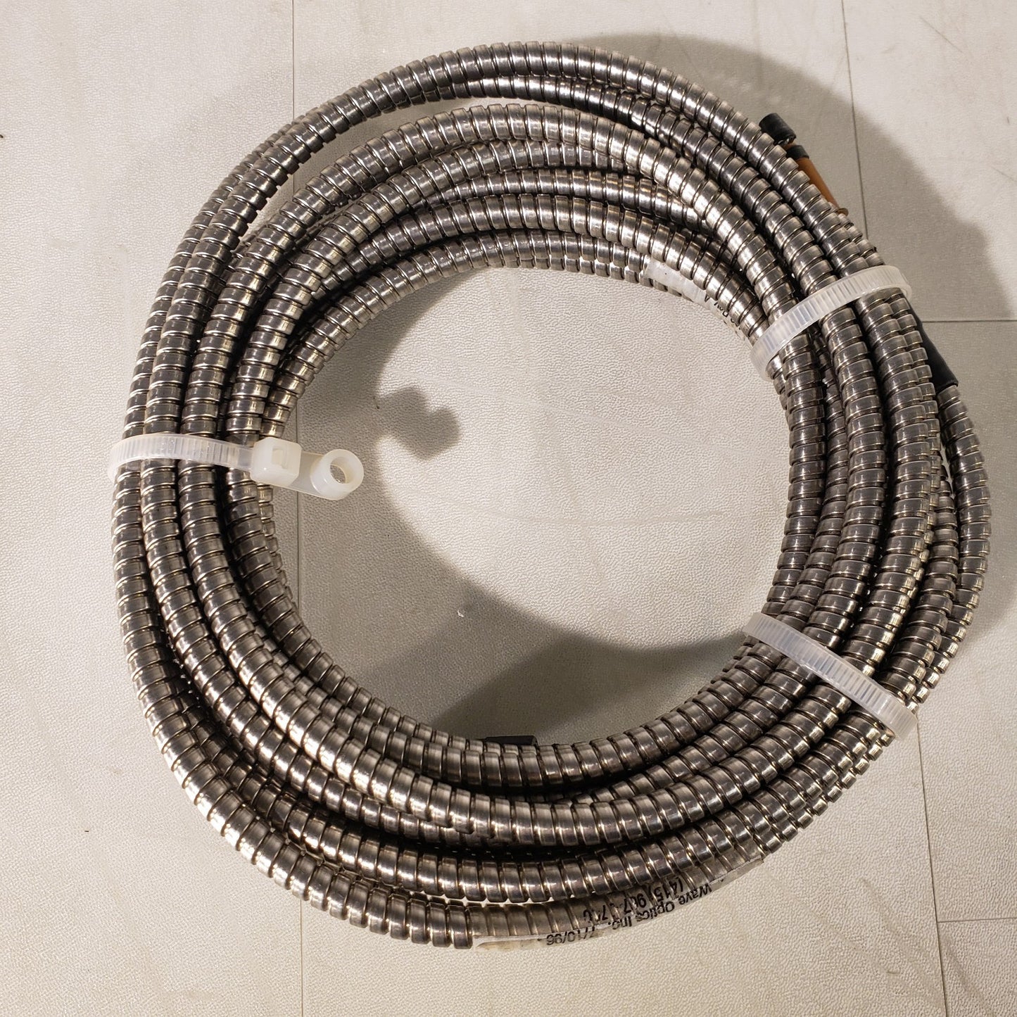 AMAT Wave Optics 0190-09459 Armored Fiberoptic Cable 26ft Connector Width 1/32"