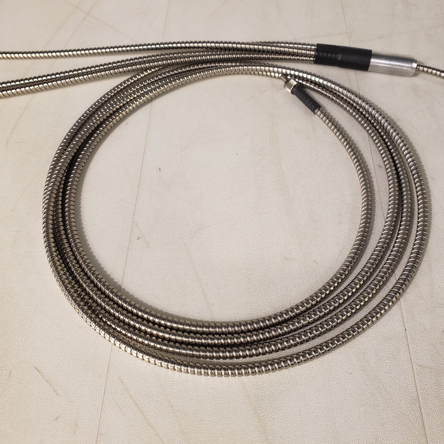 Fiber Optic Cable 12.5" Long 4-Way Splitter Bifurcated w/ Amphenol SMA-905 Plug