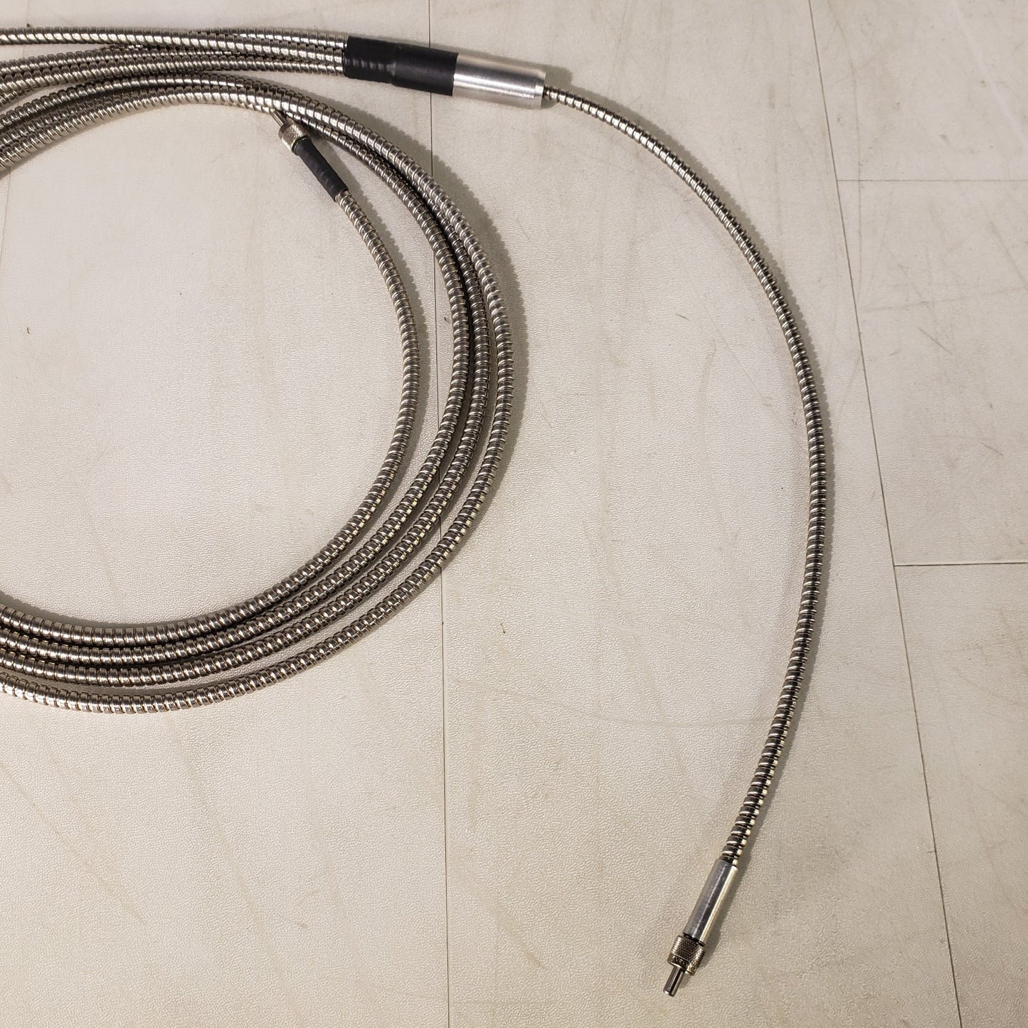 Fiber Optic Cable 12.5" Long 4-Way Splitter Bifurcated w/ Amphenol SMA-905 Plug