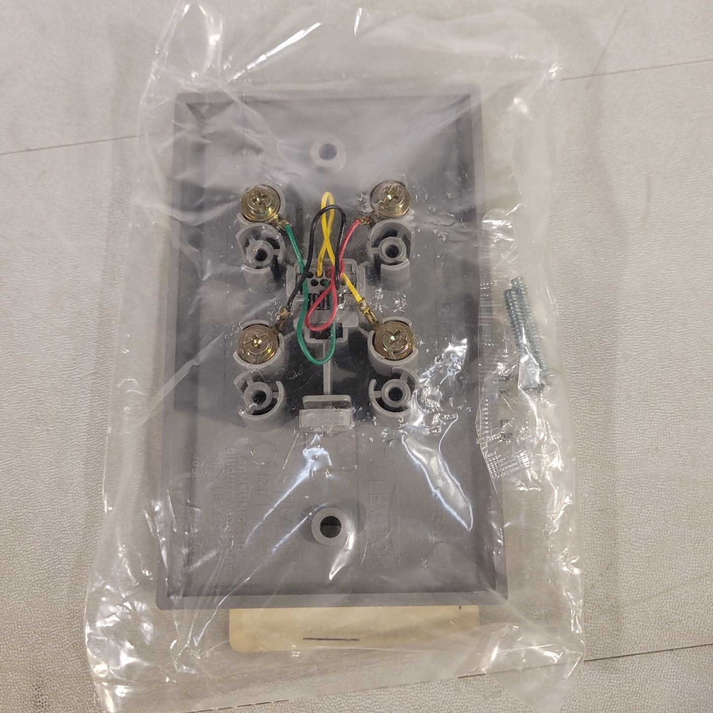 Leviton 4625B-44G Decora® Modular Jack Screw Terminal Gray Flush Mount