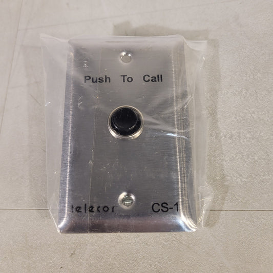 Telecor CS-1 Push To Call PA System Call Button Stainless Steel Plate