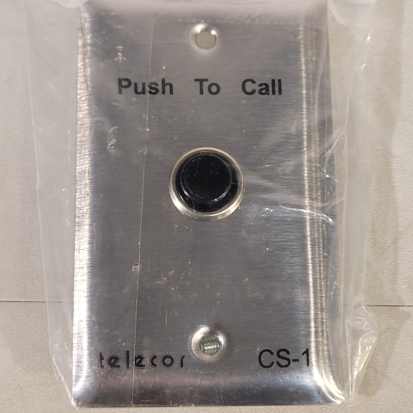 Telecor CS-1 Push To Call PA System Call Button Stainless Steel Plate