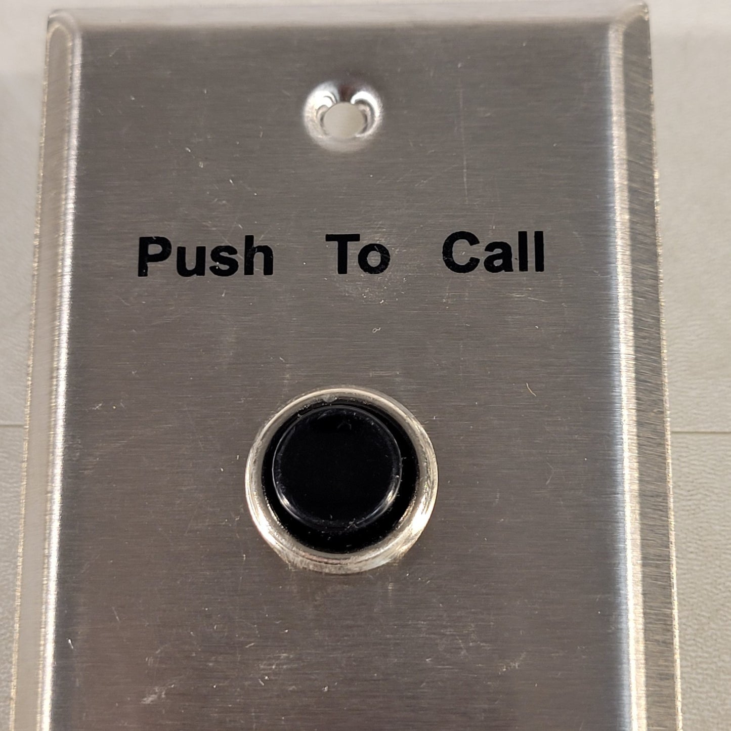 Telecor CS-1 Push To Call PA System Call Button Stainless Steel Plate