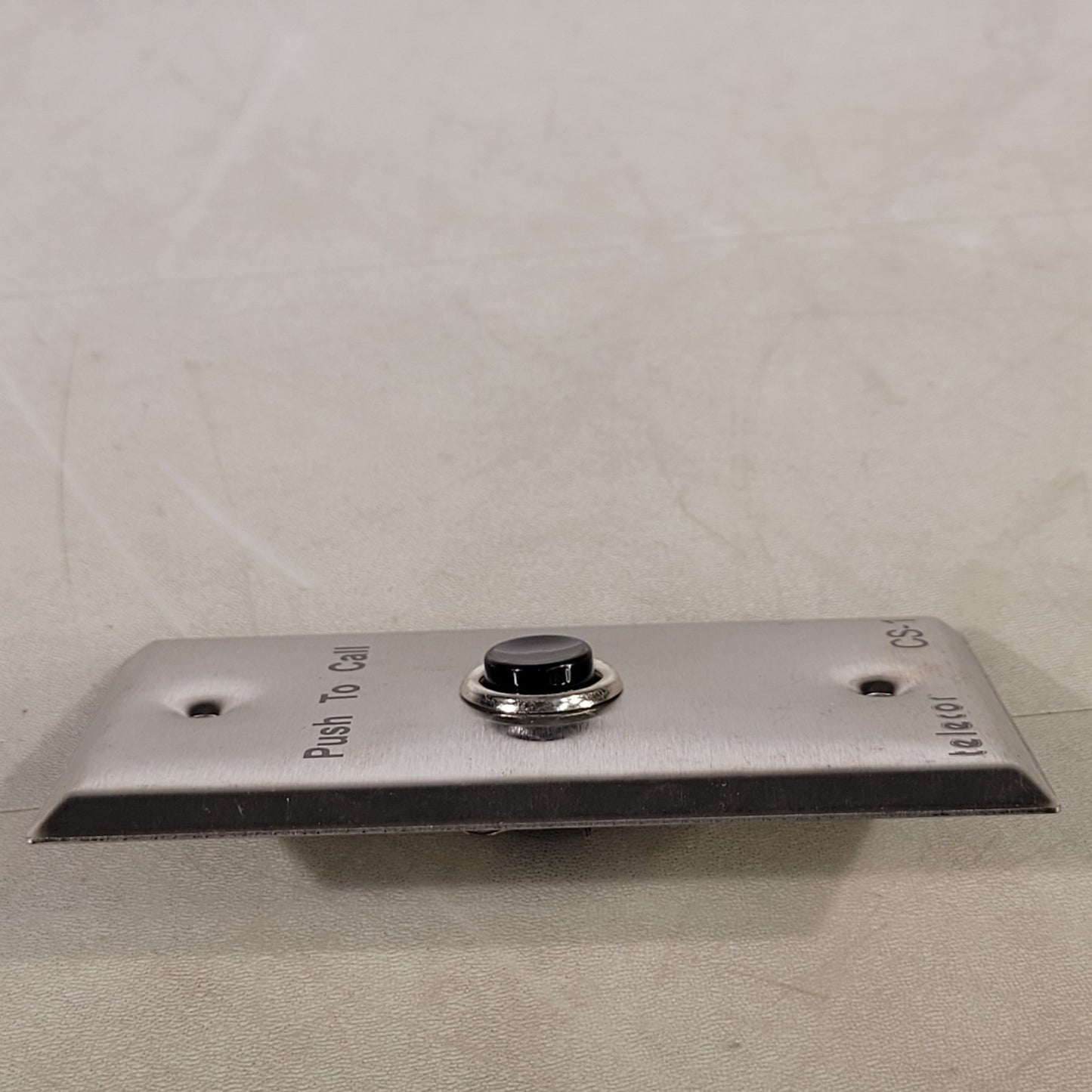 Telecor CS-1 Push To Call PA System Call Button Stainless Steel Plate