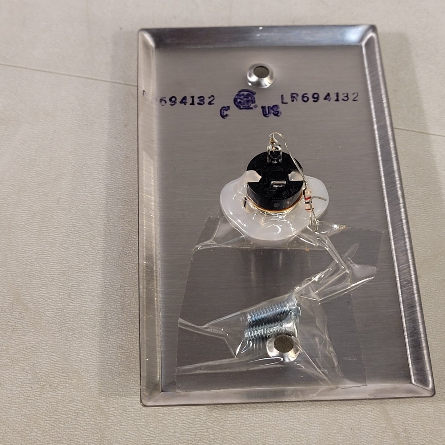 Telecor CS-1 Push To Call PA System Call Button Stainless Steel Plate