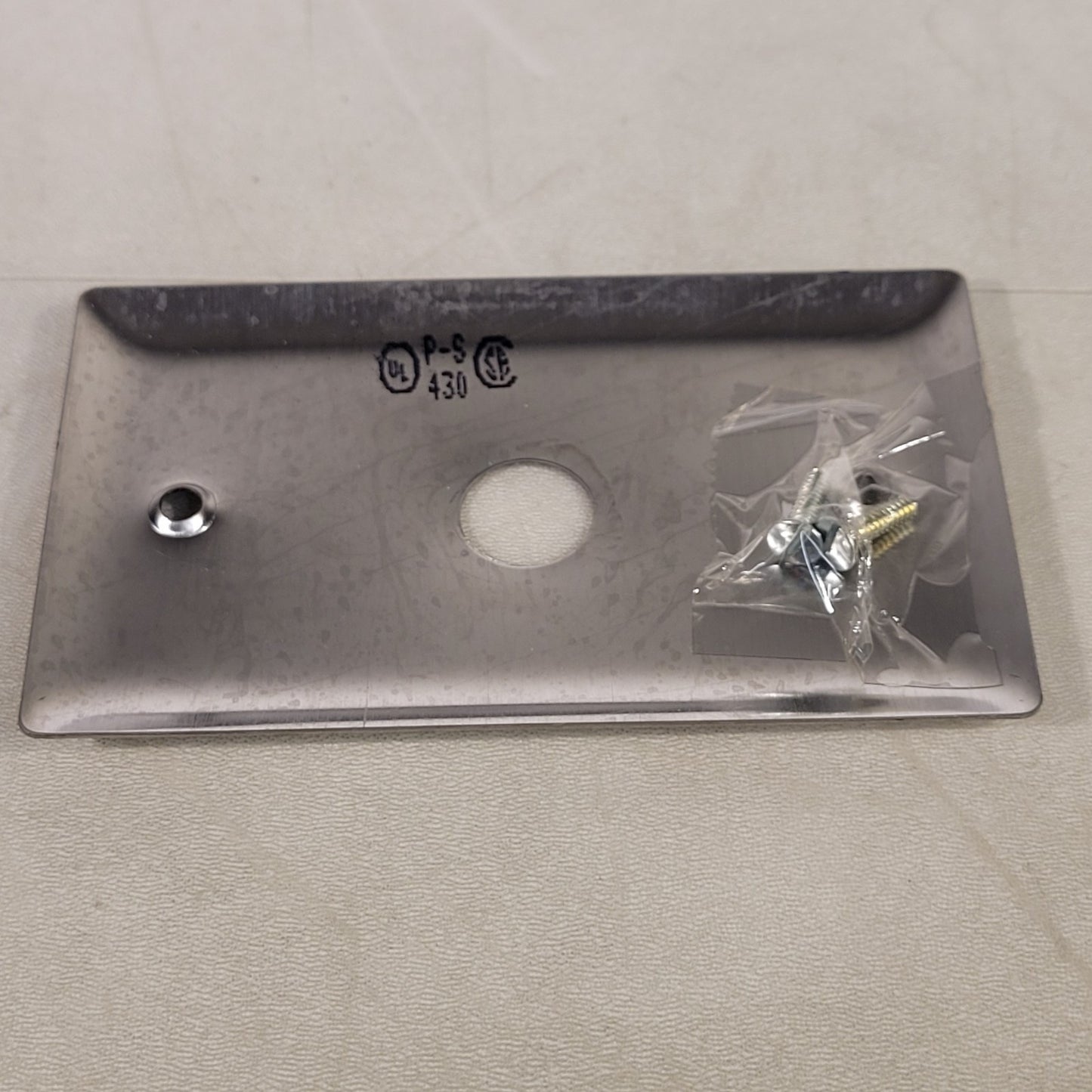 Telecor CS-1 Stainless Steel Wall Plate - No Switch, Plate Only