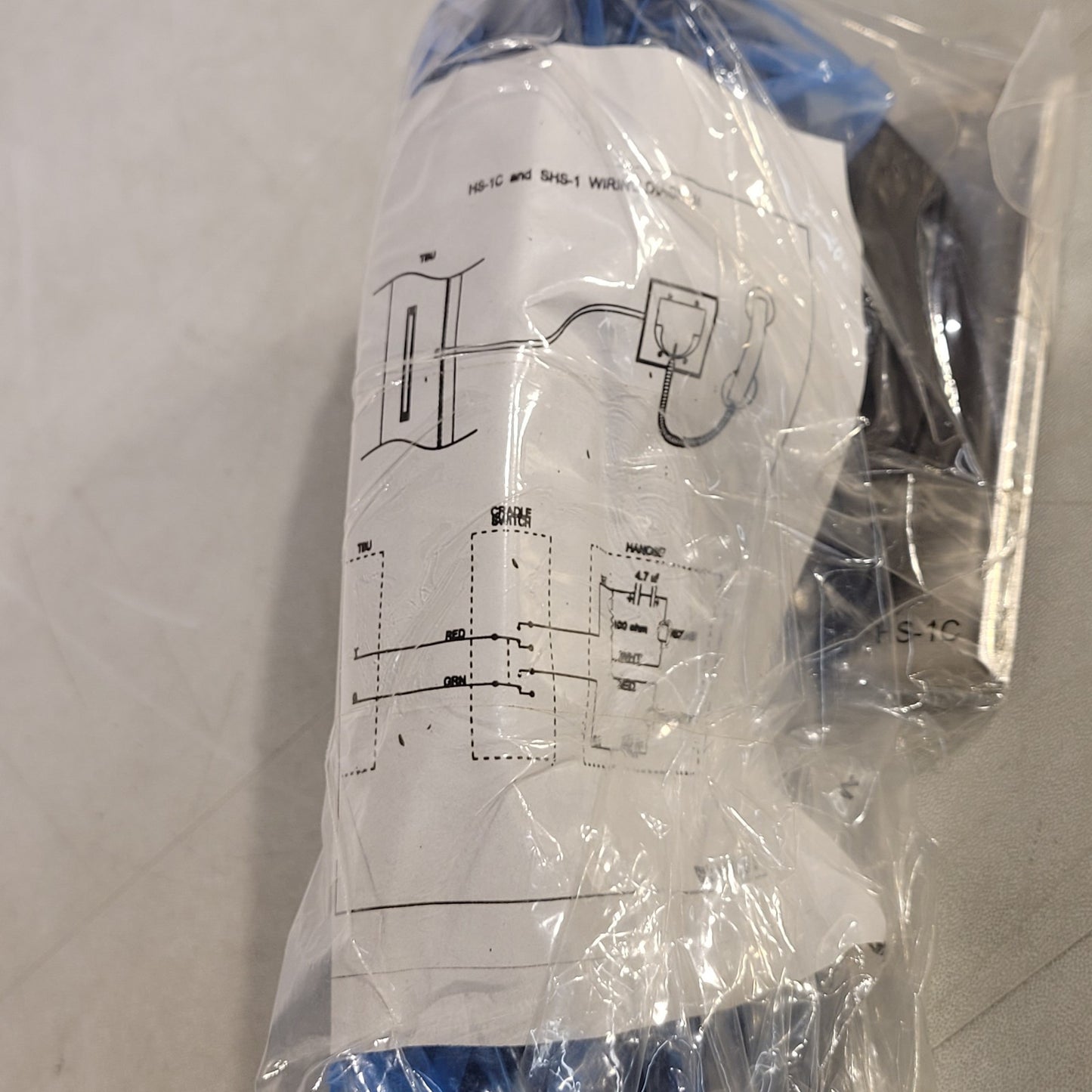 Telecor HS-1C Corded Phone Wall Hung Mounted Headset For Telecom System