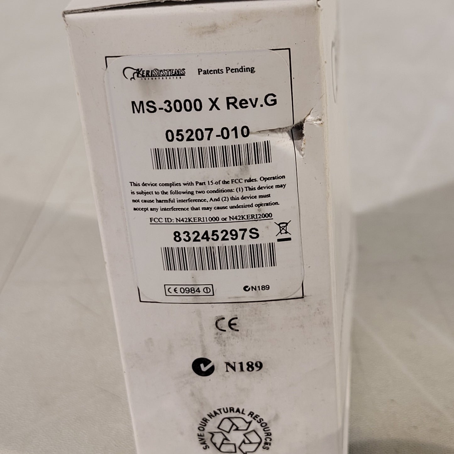 Keri MS-3000X MicroStar Proximity Reader Standard Audio Tone ID Card