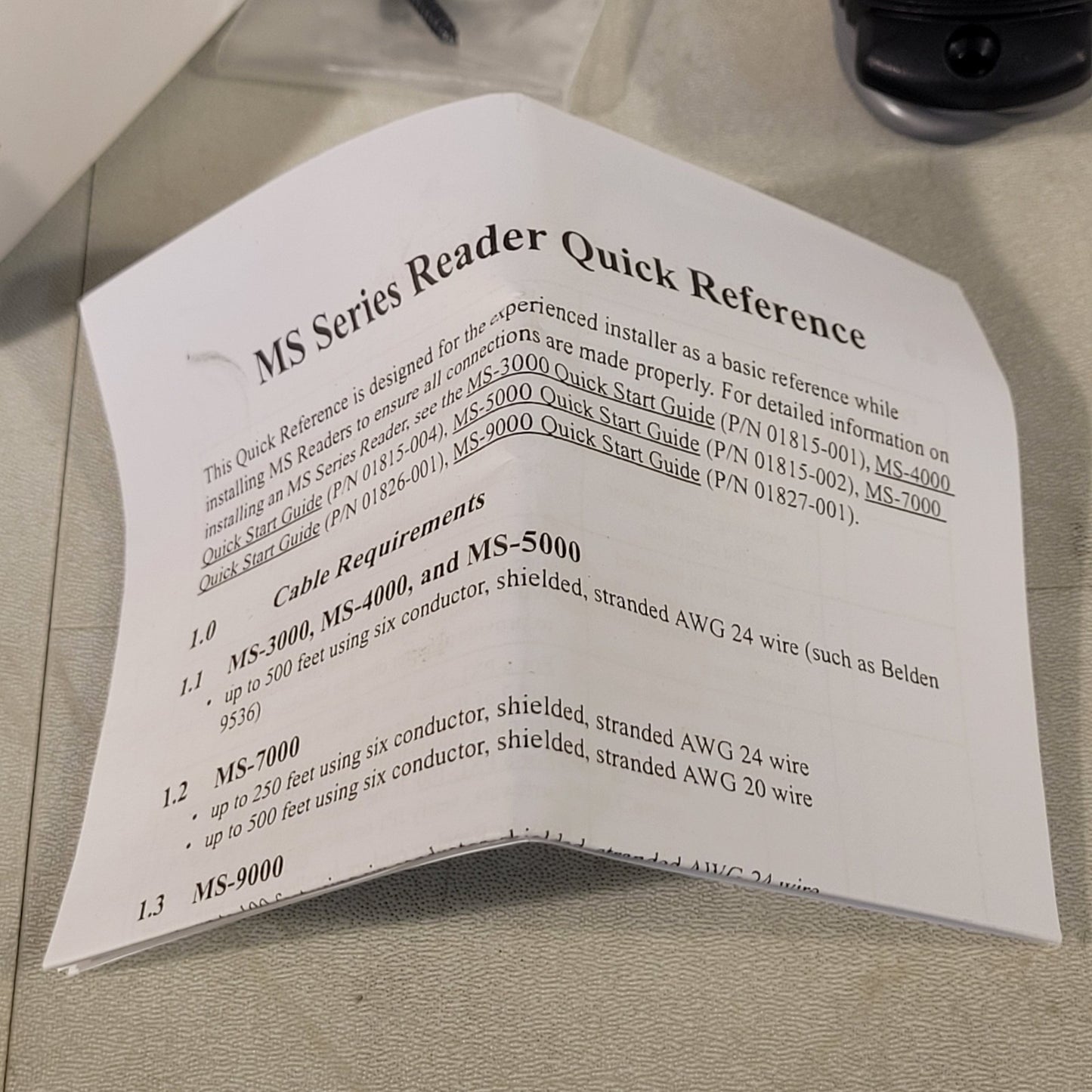 Keri MS-3000X MicroStar Proximity Reader Standard Audio Tone ID Card