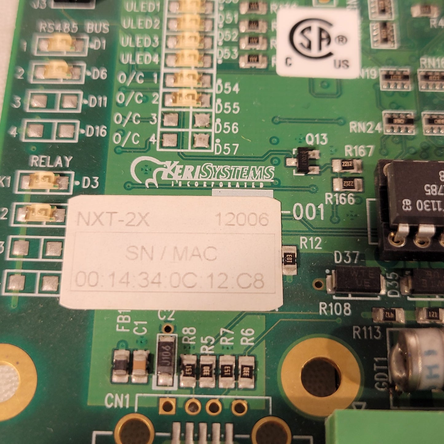 Vintage Keri Systems NXT-2X 12006 2-Door Access Controller Wireless Card Reader